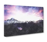 Sunrise Over Aoraki Mount Cook Canvas Print | Gallery Wrapped 30mm Frame Wall Art | 24x16 inches | Ready to Hang | Abstract Landscape Picture | Living Room Bedroom Lounge Office