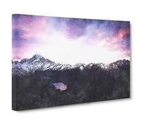 Sunrise Over Aoraki Mount Cook Canvas Print | Gallery Wrapped 30mm Frame Wall Art | 30x20 inches | Ready to Hang | Abstract Landscape Picture | Living Room Bedroom Lounge Office