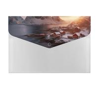 Sunrise Over Hamnoy File Folder 6-Pocket, Waterproof Accordion File Organizer with Snap Closure, Expanding Document Holder for Office, Home