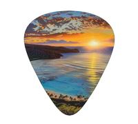 Sunrise Over Hanauma Bay Oahu Hawaii Printed Custom 12 Pieces Guitar Pick In A Box,The Pick Makes Sound Clear, Ukulele, Electric Bass (0.46 0.71 0.96mm)