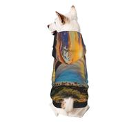 Sunrise Over Hanauma Bay Oahu Hawaii Printed Dog Hoodie Soft Dog Sweatshirt Cute Cat Dog Clothes for Small Dogs Kitten Puppy, XS
