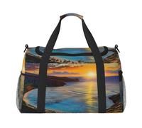 Sunrise Over Hanauma Bay Oahu Hawaii Printed Travel Duffel Bag, Large Capacity Carry On Hand Luggage Weekend Bag for Women Men Gym Weekend