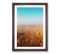 Sunrise Over Israel in Abstract Framed Print | A2 Walnut Framed Wall Art | Ready to Hang | Abstract Landscape Picture | Living Room Bedroom Lounge Office