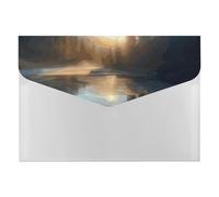 Sunrise Over Mountain Forest Lake File Folder 6-Pocket, Waterproof Accordion File Organizer with Snap Closure, Expanding Document Holder for Office, Home
