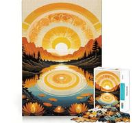 Sunrise Over Mountain Lake 1000 Piece Jigsaws for Teenagers Mind Exercise Toy Mental Relax Design Assembly Santa Wish List 38x52cm