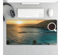 Sunrise Over Oahu Hawaii Gaming Mouse Pad 12x24 Inch Desk Pad Protector Waterproof Non-Slip Rubber Base Keyboard Mat Extra Large Desktop Mat for Office Home Computer Laptop Table Accessory