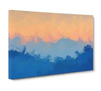 Sunrise Over The Mountains Canvas Print | Gallery Wrapped 30mm Frame Wall Art | 30x20 inches | Ready to Hang | Abstract Landscape Picture | Living Room Bedroom Lounge Office