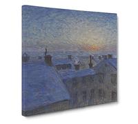 Sunrise Over The Rooftops by Eugene Jansson Canvas Print | Gallery Wrapped 30mm Frame Wall Art | 20x20 inches | Ready to Hang | Modern Landscape Picture | Living Room Bedroom Lounge Office