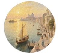 Sunrise over The Sea in Venice Jigsaw Puzzles Puzzle for Adults Kids. 1000 Piece View Impossible Challenge Toy Educational Game Home Decoration for Adults& Kids Age 14 Years Up 1000pcs (67.5x67.5cm)