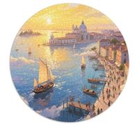 Sunrise over The Sea in Venice Jigsaw Puzzles Puzzle for Adults Kids. 1000 Piece View Impossible Challenge Toy Educational Games Home Decoration for Educational Games Gifts 1000pcs (67.5x67.5cm)