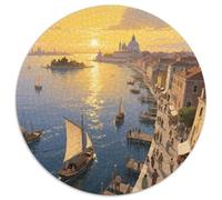 Sunrise over The Sea in Venice Jigsaw Puzzles Puzzles for Adults Kids. 1000 Piece View Great Gifts Challenge Toy Educational Game Home Decoration for Educational Games Gifts 1000pcs (67.5x67.5cm)