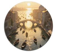 Sunrise over The Sea in Venice Jigsaw Puzzles Puzzles for Adults Kids. 1000 Piece View Impossible Challenge Toy Educational Games Home Decoration for Adults& Kids Age 14 Years Up 1000pcs (67.5x67.5cm)