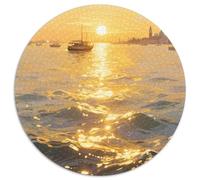 Sunrise over The Sea in Venice Jigsaw Puzzles Puzzles for Adults Kids. 1000 Pieces View Great Gifts Challenge Toy Educational Game Home Decoration for Adults& Kids Age 14 Years Up 1000pcs (67.5x67.5cm