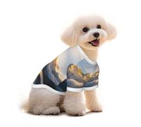 Sunrise Over the Snow Mountains Print Pet Clothes - Cotton T-Shirts Soft Breathable Pet Apparel for Small,Medium and Large Dogs and Cats