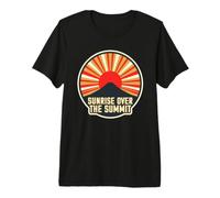 Sunrise Over The Summit Mountain Morning View Peak Landscape Premium T-Shirt