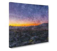 Sunrise Over the Yorkshire Dales Canvas Print | Gallery Wrapped 30mm Frame Wall Art | 14x14 inches | Ready to Hang | Modern Landscape Picture | Living Room Bedroom Lounge Office