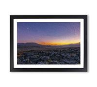 Sunrise Over The Yorkshire Dales Framed Print | A2 Black Framed Wall Art | Ready to Hang | Modern Landscape Picture | Living Room Bedroom Lounge Office