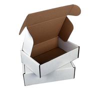 Sunrise Packaging 10 X White Postal Boxes 10.5 X 7 X 3 Inch 267 X 178 X 76 mm Single Wall Cardboard