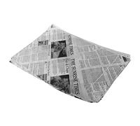 Sunrise Packaging 100 x Extra Large Newspaper Printed Greaseproof Sheets, 270X420 mm, 34 gsm, Disposable Food Wrap Paper, Basket Liner, Food Packing, Serving, Burger Wraps