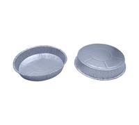 Sunrise Packaging 20 x Round Foil Flan Dish - 165mm (6") Individual Aluminium Foil Trays with Rolled Edge | Perfect for Pie, Quiche & Baking