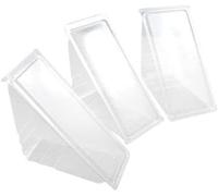 Sunrise Packaging 200 x Deep Fill Sandwich Wedge Box with Hinged Lids - 185mm x 80mm x 80mm | BPA Free Food Grade Recyclable Clear Container Sandwich Triangle Lunch Box Pack Lunch Sandwich Box