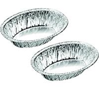 Sunrise Packaging 25 x Small Oval Pie Foil Dishes -Deep Aluminum Steak & Kidney Pie Tins with Rolled Edge - Individual Trays for Meat Pies, Tarts, Quiches & Baking - Oven & Freezer Safe, Recyclable