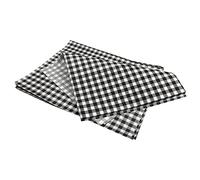 Sunrise Packaging 250 x Medium Gingham Food Packing Paper, 250x320 mm, 32 gsm, Checkered Black & White, Disposable Greaseproof Sheet, Basket Liner, Food Packing, Serving, Burger Wraps