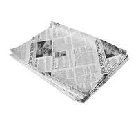 Sunrise Packaging 50 x Large Newspaper Printed Greaseproof Sheets, 250x375 mm, 34 GSM, Disposable Food Wrap Paper, Basket Liner, Food Packing, Serving, Burger Wraps