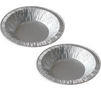 Sunrise Packaging 50 x Round Tart Foil Pie Dish - 111mm x 20mm | Aluminum Foil Trays Individual Mini Pie Dishes, Egg Tart Cases, Muffin Moulds | Perfect for Baking Tarts, Pies & Pastries