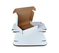 Sunrise Packaging 50 X White Postal Boxes 14 X 11 X 3 Inch 356 X 279 X 76 mm Single Wall Cardboard