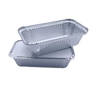Sunrise Packaging 500 x Aluminium Foil Food Containers with Lids Size No. 6a - 600ml Large Foil, Disposable & Reusable Takeaway Trays for Food Storage, Baking, Roasting & Catering