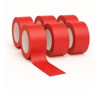 Sunrise Packaging 6 Rolls Red Duct Tape 48mm X 45M Heavy Duty Waterproof Gaffer Tape Roll Strong Cloth Adhesive