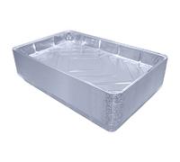 Sunrise Packaging Aluminium Foil Baking Tray [12” x 8”] Disposable, Recyclable, Reusable, Non-Stick, Washable, 20 Pack