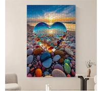 Sunrise Pebble Jigsaw Puzzles for Adults 700 Pieces Educational Toys Challenging Game 700 Piece Puzzles for Adults for The Whole for Women Gifts for Men