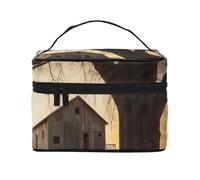 Sunrise Print Prints Travel Makeup Bag Flip Portable Toiletry Bag with Handle for Women's Travel and Daily Use