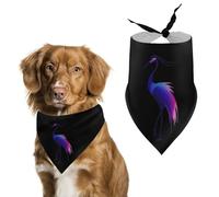 Sunrise Red Crowned Crane Dog Bandana Adjustable Pet Scarf Bib Cute Triangle Handkerchief for Dogs Cats Gifts