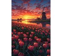 Sunrise Red Tulip Jigsaw Puzzles for Adults 150 Challenging & Brainteasing Adults Jigsaws Puzzle Puzzle Games Jigsaw Puzzle 150 Pieces