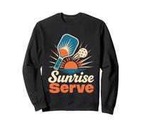 Sunrise Serve Retro Pickleball Paddle Player Sweatshirt