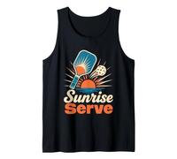 Sunrise Serve Retro Pickleball Paddle Player Tank Top