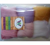 Sunrise Set* Pure Wool Tops for Needle and Wet Felting, Packs of 30, 60 and 90 Grams (30 g)