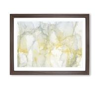 Sunrise Spirit In Abstract Modern Art Framed Print | A2 Walnut Framed Wall Art | Ready to Hang | Abstract Landscape Picture | Living Room Bedroom Lounge Office