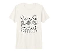 Sunrise Sunburn Sunset Repeat Funny Summer Vacation Saying Premium T-Shirt