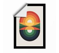 Sunrise Sunset Balance Geometric Unframed Wall Art Print A4 (29.7×21cm), Wall Decor for Living Room, Bedroom, Office & Home, Art Gift