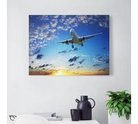 Sunrise Sunset Landscape Airplane DIY 5D Diamond Painting by Number Unique Kits Home Wall Decor Crystal Rhinestone Wall Decor Cross Stitch 30x40cm