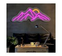Sunrise Sunset Neon Lights Signs Personalized Custom Large LED Acrylic Light Up Neon Sign For Bedroom For Wall Decor Wedding Bar Party Outdoor Happy Birthday(Pink,40X14cm)