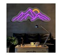 Sunrise Sunset Neon Lights Signs Personalized Custom Large LED Acrylic Light Up Neon Sign For Bedroom For Wall Decor Wedding Bar Party Outdoor Happy Birthday(Purple,40X14cm)
