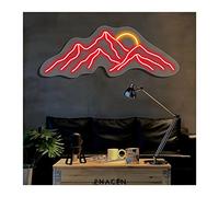 Sunrise Sunset Neon Lights Signs Personalized Custom Large LED Acrylic Light Up Neon Sign For Bedroom For Wall Decor Wedding Bar Party Outdoor Happy Birthday(Red,40X14cm)