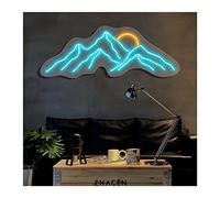 Sunrise Sunset Neon Lights Signs Personalized Custom Large LED Acrylic Light Up Neon Sign For Bedroom For Wall Decor Wedding Bar Party Outdoor Happy Birthday(Ice blue,40X14cm)