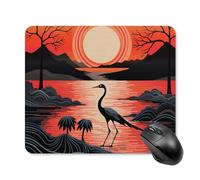 Sunrise with Flamingos Mouse Pad Square Laptop Mouse Mat Cute Computer Mousepad Keyboard Pad Non-Slip Desk Pads for Gaming Office Work Home 25 * 30cm