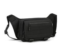 SUNRISING Tactical Fanny Pack for Men，600D Adjustable Military Crossbody Waist Belt Hip Bag for Travel Outdoor Fishing Hiking, Black, One Size, Tactical